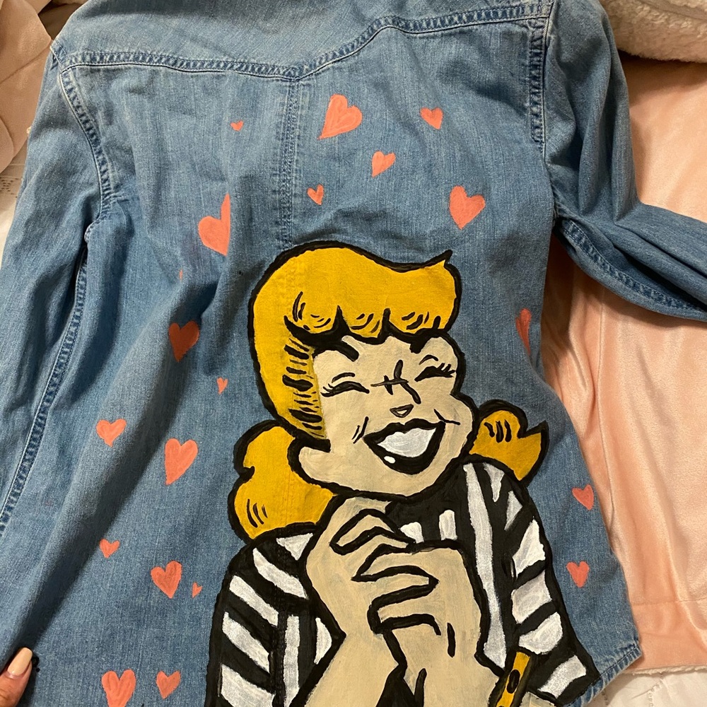 Hand painted denim jacket